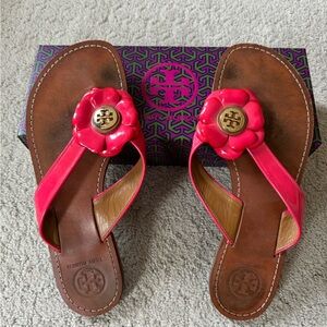 Tory Burch flower thong flats
